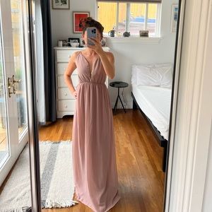 Maxi rose color dress